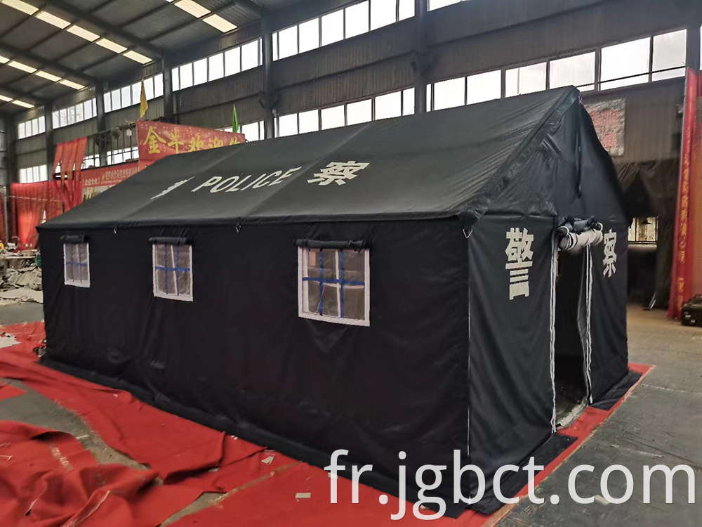 Double decker police canvas tent